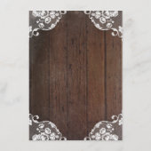 Rustieke Houten Schuur String Lichten Trouwinforma Informatiekaartje (Achterkant)