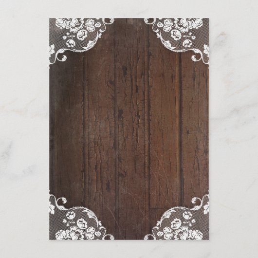 Rustieke Houten Schuur String Lichten Trouwinforma Informatiekaartje (Achterkant)