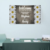 Rustieke Houten Schuur Trouwen Daisy Bloemen Welko Spandoek (Beurs)