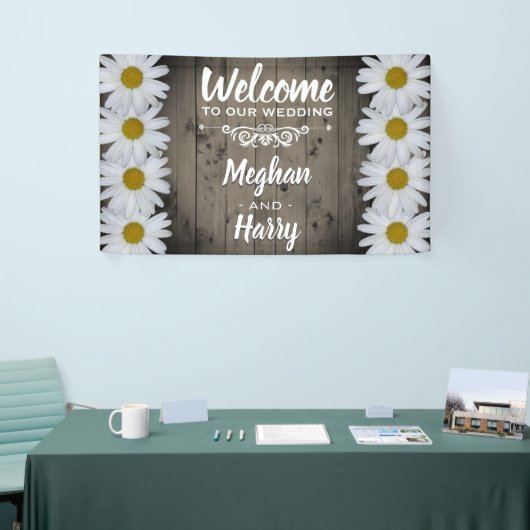 Rustieke Houten Schuur Trouwen Daisy Bloemen Welko Spandoek (Beurs)