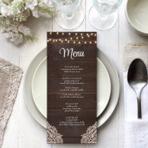 Rustieke Houten Slinger Licht Menu Kaart