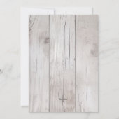 Rustieke houten slinger met rozen landelijke bruil kaart (Achterkant)