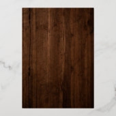 Rustieke houten slinger van licht Verjaardagsfeest Folie Uitnodiging (Achterkant)