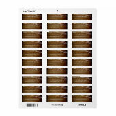 Rustieke houten slingerlichten adreslabel etiket (Full Sheet)