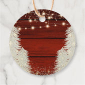 Rustieke houten slingerlichten bomen bruiloft beda bedankjes labels (Achterkant)