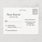 Rustieke houten slingerlichten en kant | RSVP-ansi Uitnodiging Briefkaart (Achterkant)