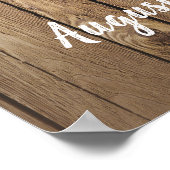 Rustieke Houten Slingerlichten Evenement Baby Show Poster (Hoek)