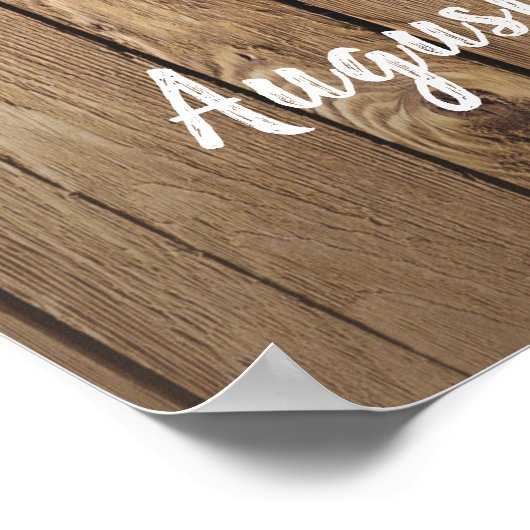 Rustieke Houten Slingerlichten Evenement Baby Show Poster (Hoek)