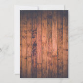 Rustieke houten slingerlichten foto bruiloft save the date (Achterkant)
