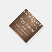 Rustieke houten slingerlichten Gefeliciteerd met j Servet (Hoek)