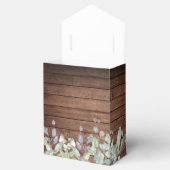 Rustieke houten slingerlichtjes groen gebladerte t bedankdoosjes (Geopend)