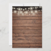 Rustieke houten slingerlichtjes groene baby shower kaart (Achterkant)