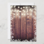 Rustieke houten slingerlichtjes Kerstvakantie fees Kaart (Achterkant)