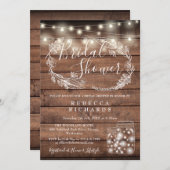 Rustieke houten slingerlichtjes metson Mason Jars Kaart (Voorkant / Achterkant)