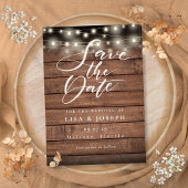 Rustieke houten slingerlichtjes trouw save the dat save the date