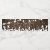 Rustieke houten sneeuwvlokken String Lights Beste Waterfles Etiket (Enkel label)