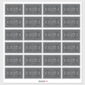 Rustieke Houten Sojakaars Labels 24x Jet Black (Vel)