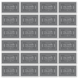 Rustieke Houten Sojakaars Labels 24x Jet Black
