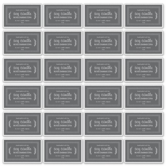 Rustieke Houten Sojakaars Labels 24x Jet Black (Voorkant)
