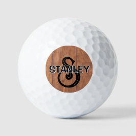Rustieke houten stijl gepersonaliseerde golfballen