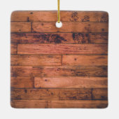 Rustieke Houten Strijklichten 8 Foto Vakantie Keramisch Ornament (Achterkant)