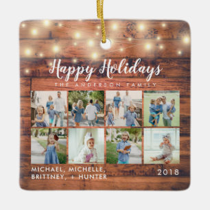 Rustieke Houten Strijklichten 8 Foto Vakantie Keramisch Ornament