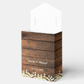 Rustieke Houten Strijklichten Baby's Breath & Lace Bedankdoosjes (Geopend)