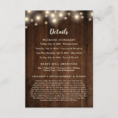 Rustieke Houten Strijklichten Bestemming Details Informatiekaartje (Voorkant)