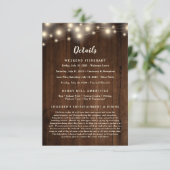 Rustieke Houten Strijklichten Bestemming Details Informatiekaartje (Staand voorkant)