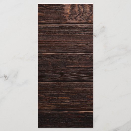 Rustieke Houten Strijklichten Blauw Bloemen Bruilo Menu (Achterkant)