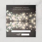 Rustieke Houten Strijklichten Boho groen Bruiloft Plaatskaartje (Buitenkant ongevouwen)