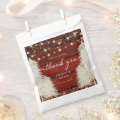 Rustieke Houten Strijklichten Bomen Bruiloft Dank Bedankzakje (Geknipt)