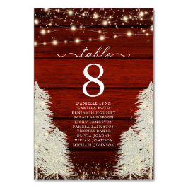 Rustieke Houten Strijklichten Bomen Bruiloft Kaart