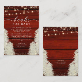 Rustieke Houten Strijklichten Boomboeken voor Baby Informatiekaartje