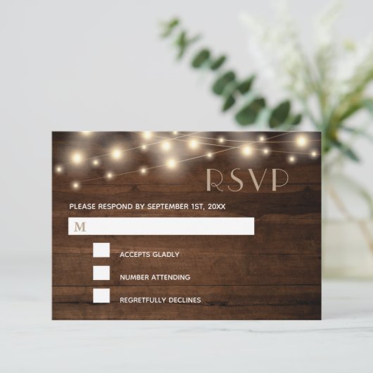 Rustieke Houten Strijklichten en Kant | RSVP (Staand voorkant)