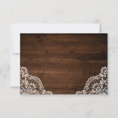 Rustieke Houten Strijklichten en Kant | RSVP Kaartje (Achterkant)