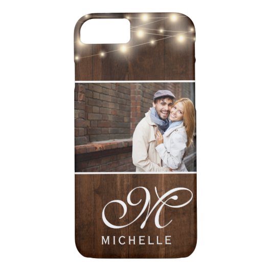 Rustieke Houten Strijklichten Foto | Case-Mate iPhone Case (Achterkant)