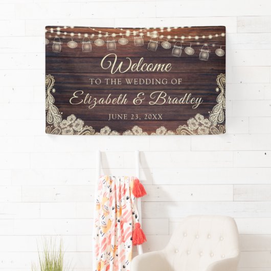 Rustieke Houten Strijklichten Kruiken Ivoor Kant B Spandoek (Insitu)