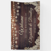 Rustieke Houten Strijklichten Kruiken Ivoor Kant B Spandoek (Verticaal)