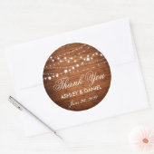 Rustieke Houten Strijklichten Trouwgunst Stickers  (Envelop)