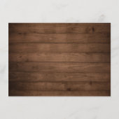 Rustieke houten string licht bordeaux bruiloft det informatiekaartje (Achterkant)