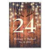 Rustieke houten string licht gewei tafel Kaart (Voorkant)