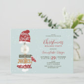 Rustieke houten teken zakelijke Kerstmis Kaart (Staand voorkant)