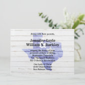 Rustieke houten Texas trouwuitnodiging 2 Kaart (Staand voorkant)