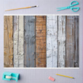 Rustieke Houten Textuur Bruin Grijs en Wit Decoupa Tissuepapier (Craft)