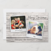 Rustieke Houten Textuur Foto's Vakantie Kaart (Voorkant)