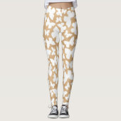 Rustieke houten textuur met vlinderpatroon leggings (Voorkant)