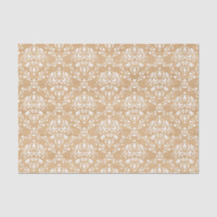 Rustieke houten textuur met wit Damask Tissue Pape Tissuepapier