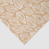 Rustieke houten textuur met witte bladeren Patroon Tissuepapier (Detail)