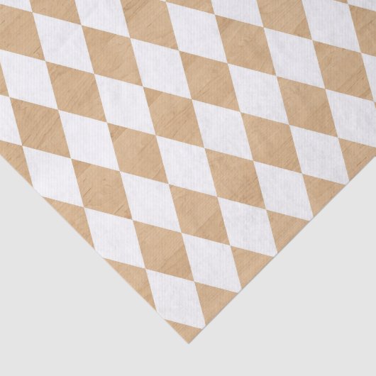 Rustieke houten textuur met witte harlekijn tissuepapier (Detail)